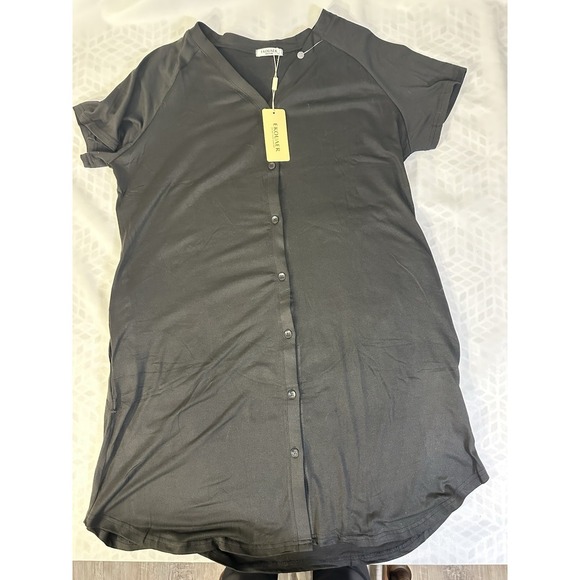 Ekouner Dresses & Skirts - Ekouner Women's Black Dress Large Short Sleeve, Knee Length